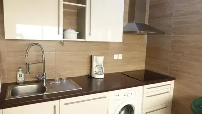 Cuisine ou kitchenette dans l'établissement Gite Notre Dame