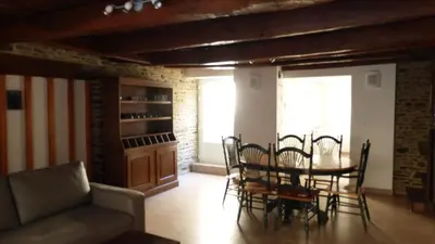 Coin salon dans l'établissement Gite Notre Dame