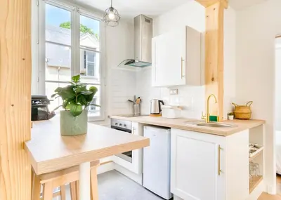 Cuisine ou kitchenette dans l'établissement Le petit coin de la rue Basse