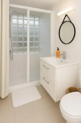 Salle de bains dans l'établissement Le Nid d Abbaye