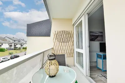 Balcon ou terrasse dans l'établissement Pégase Bleu - A 500m de la plage