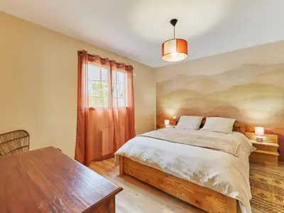 Un ou plusieurs lits dans un hébergement de l'établissement Holiday Home Les sablons by Interhome