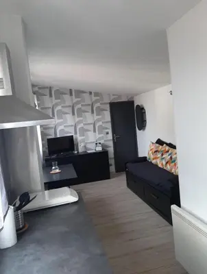 Cuisine ou kitchenette dans l'établissement Studio de la crevette