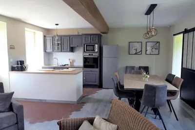 Cuisine ou kitchenette dans l'établissement Gîte Le Nid'Anges