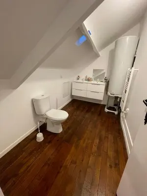 Salle de bains dans l'établissement Maison Normandie Bretagne