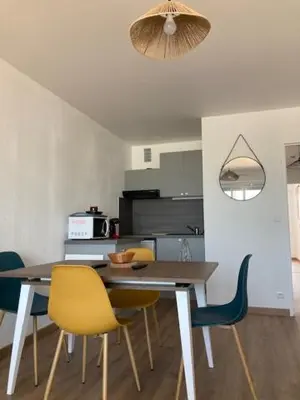Cuisine ou kitchenette dans l'établissement La Perle de Nacre