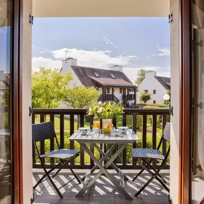 Charmant T2 à 300m de la plage en Normandie – Balcon