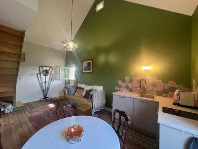 Coin salon dans l'établissement Domaine de la Boissière - Normandie