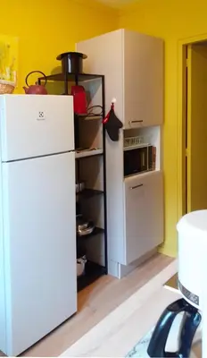 Cuisine ou kitchenette dans l'établissement Le Quai de Juillet