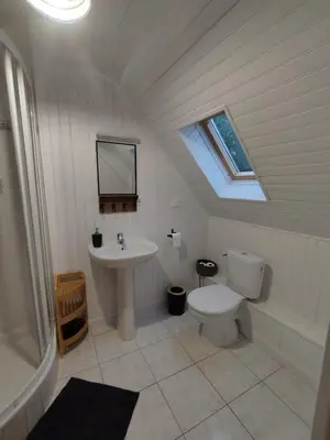 Salle de bains dans l'établissement Au Pti' Bonheur
