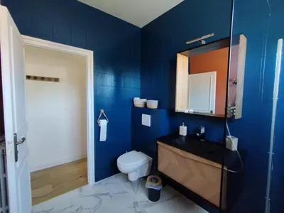 Salle de bains dans l'établissement Au Pti' Bonheur