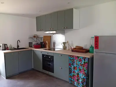 Cuisine ou kitchenette dans l'établissement ricochets