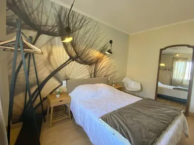 Un ou plusieurs lits dans un hébergement de l'établissement Maison familiale - Plage 300m