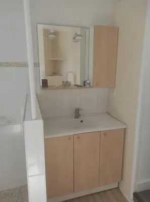 Salle de bains dans l'établissement F1 Chez Ademax