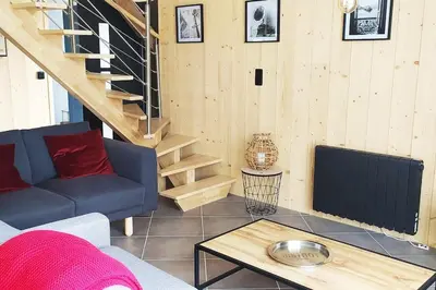 Coin salon dans l'établissement Le gîte de la Ferme