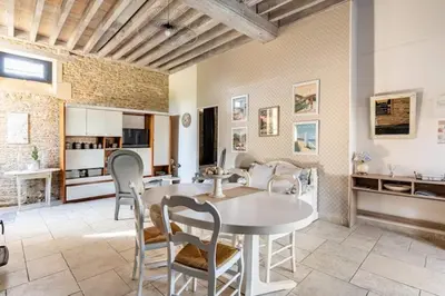 Cuisine ou kitchenette dans l'établissement gîte de charme normand 3 personnes