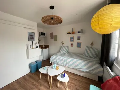 Coin salon dans l'établissement Appartements - Riva Bella