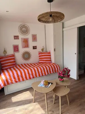 Coin salon dans l'établissement Appartements - Riva Bella