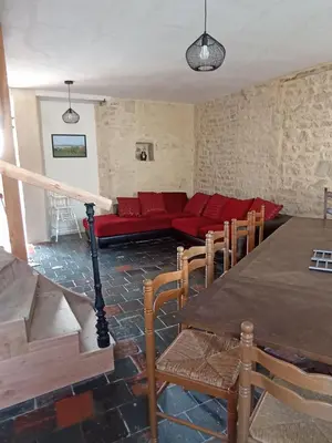 Coin salon dans l'établissement gite familiale