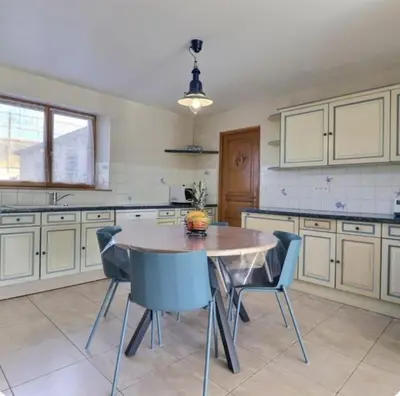Cuisine ou kitchenette dans l'établissement Gîte les goélands