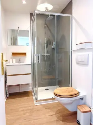 Salle de bains dans l'établissement Appartement Au Cœur de Granville