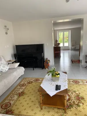 Coin salon dans l'établissement La Maison d'Aimé - Spacieuse et grand jardin