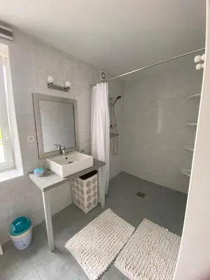 Salle de bains dans l'établissement La Maison d'Aimé - Spacieuse et grand jardin