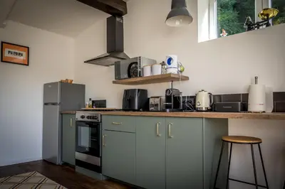 Cuisine ou kitchenette dans l'établissement Gite Belle Vue, Sourdeval