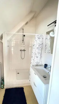 Salle de bains dans l'établissement Plaisance