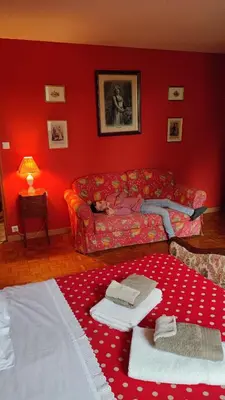 Un ou plusieurs lits dans un hébergement de l'établissement Chambre d'Hôtes La Closerie