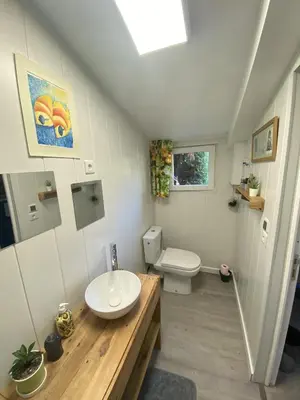 Salle de bains dans l'établissement Chambre à la venelle