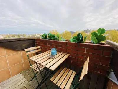 Balcon ou terrasse dans l'établissement Chez Marcel Cabourg Appartement 2 pièces