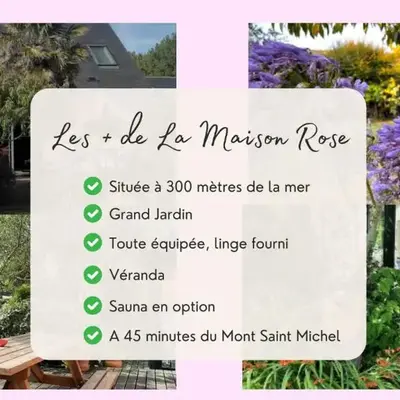 La Maison Rose - avec grand jardin clos à 300m de la mer