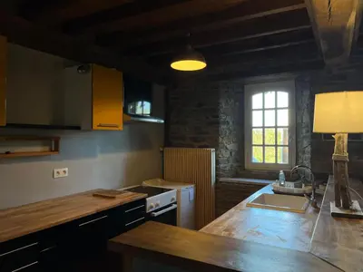 Cuisine ou kitchenette dans l'établissement Proche de la mer gite chez hippolyte