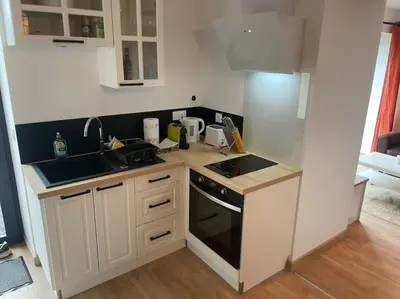Cuisine ou kitchenette dans l'établissement La Maisonnette des Grèves, 8 min du Mont St Michel