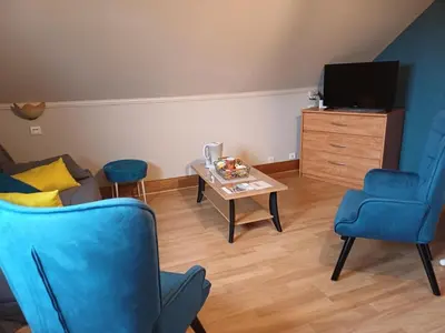 Télévision ou salle de divertissement dans l'établissement Les Puits Bessin Normandie