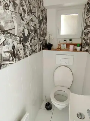 Salle de bains dans l'établissement Maison près de la mer , les plages du débarquement