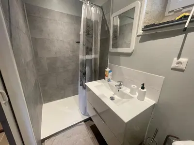 Salle de bains dans l'établissement Chambre à la campagne la ch tite bauquerie