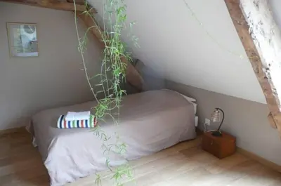 Un ou plusieurs lits dans un hébergement de l'établissement Chambre d'Hôte La Maison du Mesnil