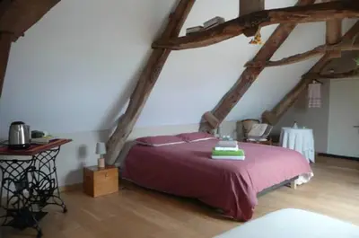 Un ou plusieurs lits dans un hébergement de l'établissement Chambre d'Hôte La Maison du Mesnil