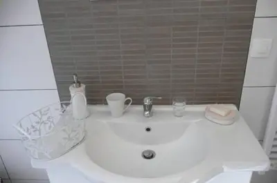 Salle de bains dans l'établissement Chambre d'Hôte La Maison du Mesnil
