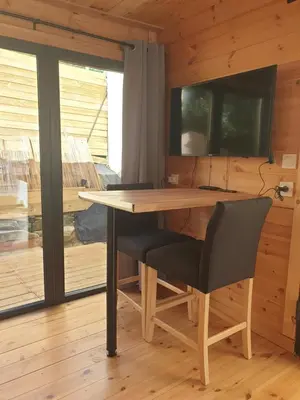 Télévision ou salle de divertissement dans l'établissement Studio cabane