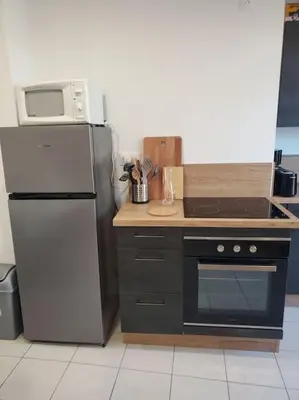 Cuisine ou kitchenette dans l'établissement Gîte Grand'elle