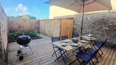 Terrasse ou espace extérieur de l'établissement Au bout du Mont
