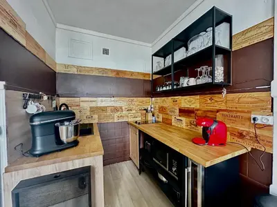 Cuisine ou kitchenette dans l'établissement Bel Horizon, charmant appt avec balcon vue mer