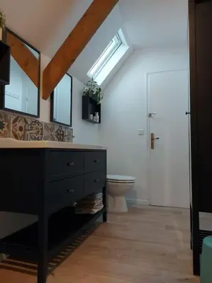 Salle de bains dans l'établissement Petit bonheur