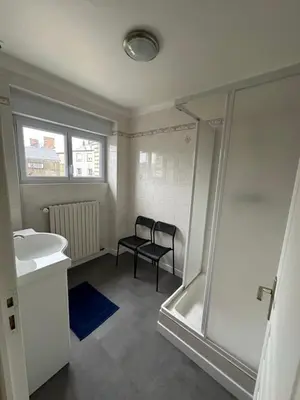 Salle de bains dans l'établissement Gite Bonheur du Pré-Salé