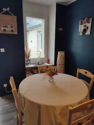 Coin salon dans l'établissement Gîte Bienvenue chez Naty