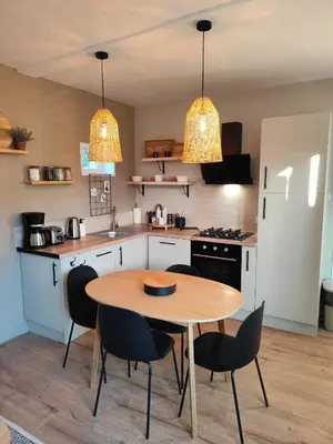Cuisine ou kitchenette dans l'établissement Appartement plein sud