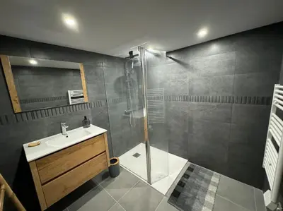 Salle de bains dans l'établissement Gîte de campagne